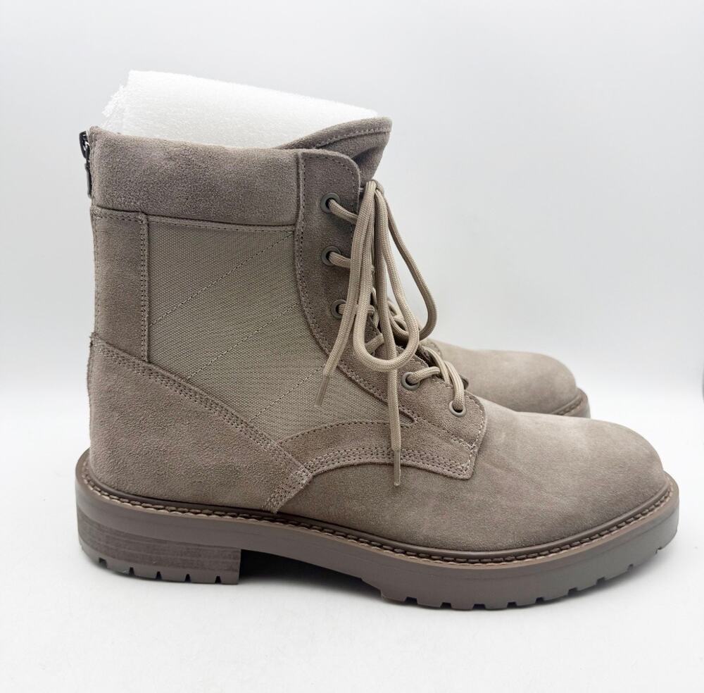 Saint Morta Mens Legion Combat Boots Size 10 EU 44 Taupe Grey Suede NIB